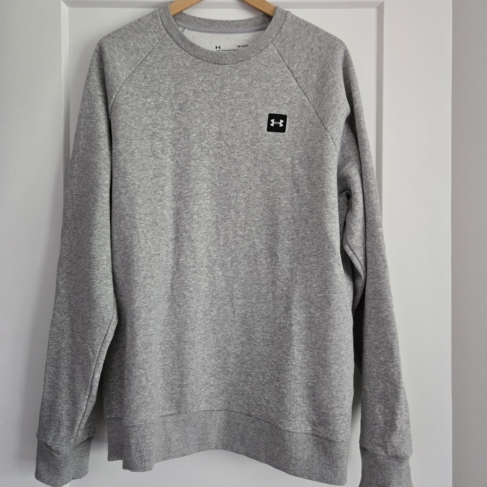 Under Armour Men's Gray Large Loose Cotton/polyester Sweatshirt